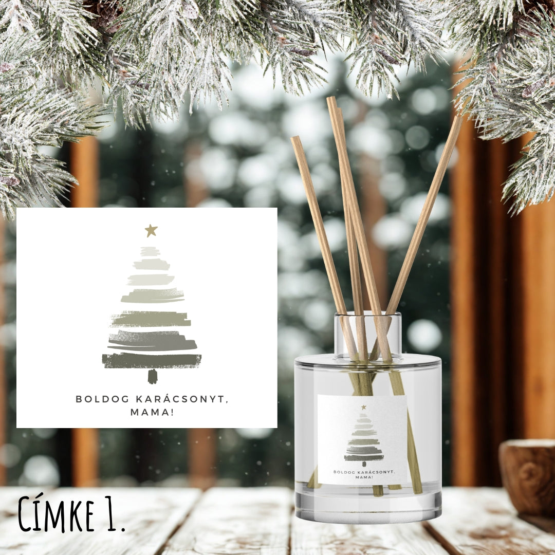 Karácsonyi pálcás illatdiffúzor - személyre szabható