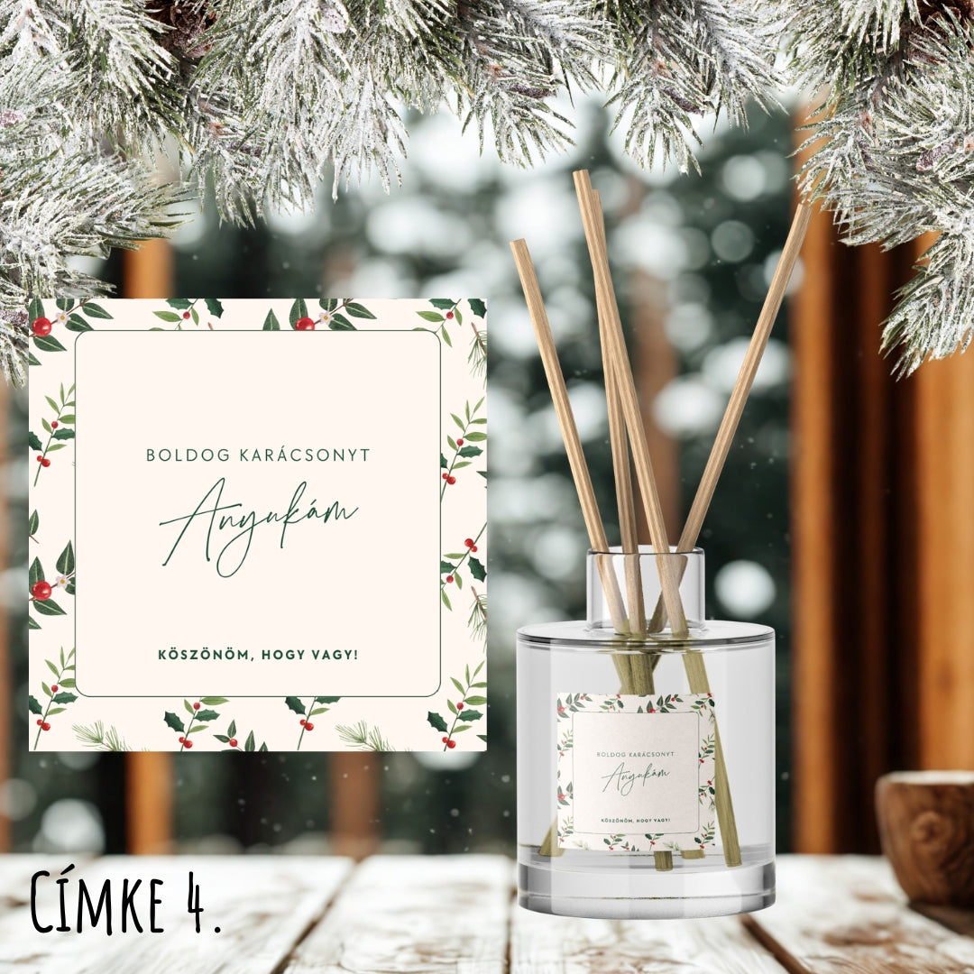Karácsonyi pálcás illatdiffúzor - személyre szabható