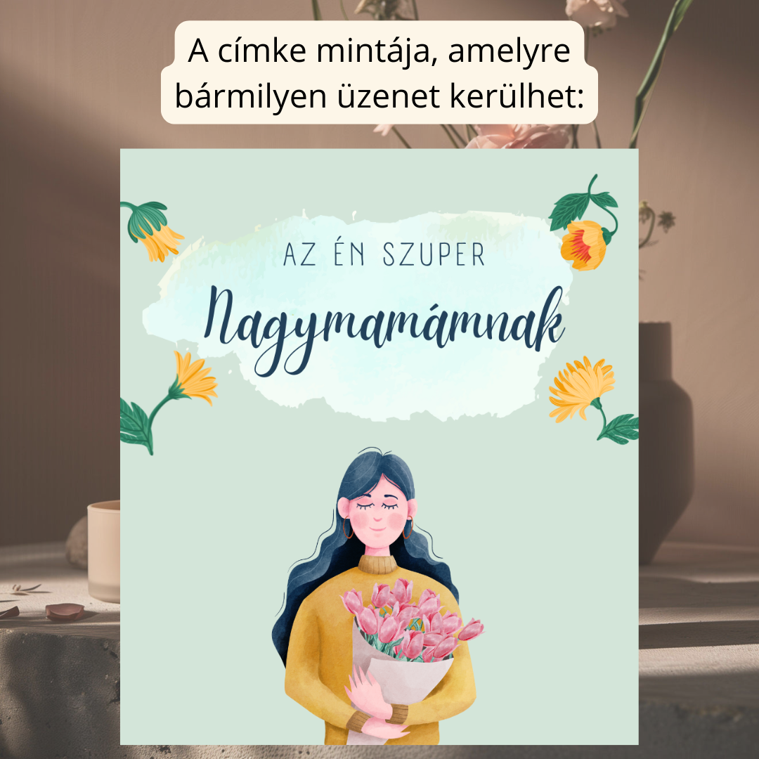 Anyák napi szabható gyertya barna tégelyben