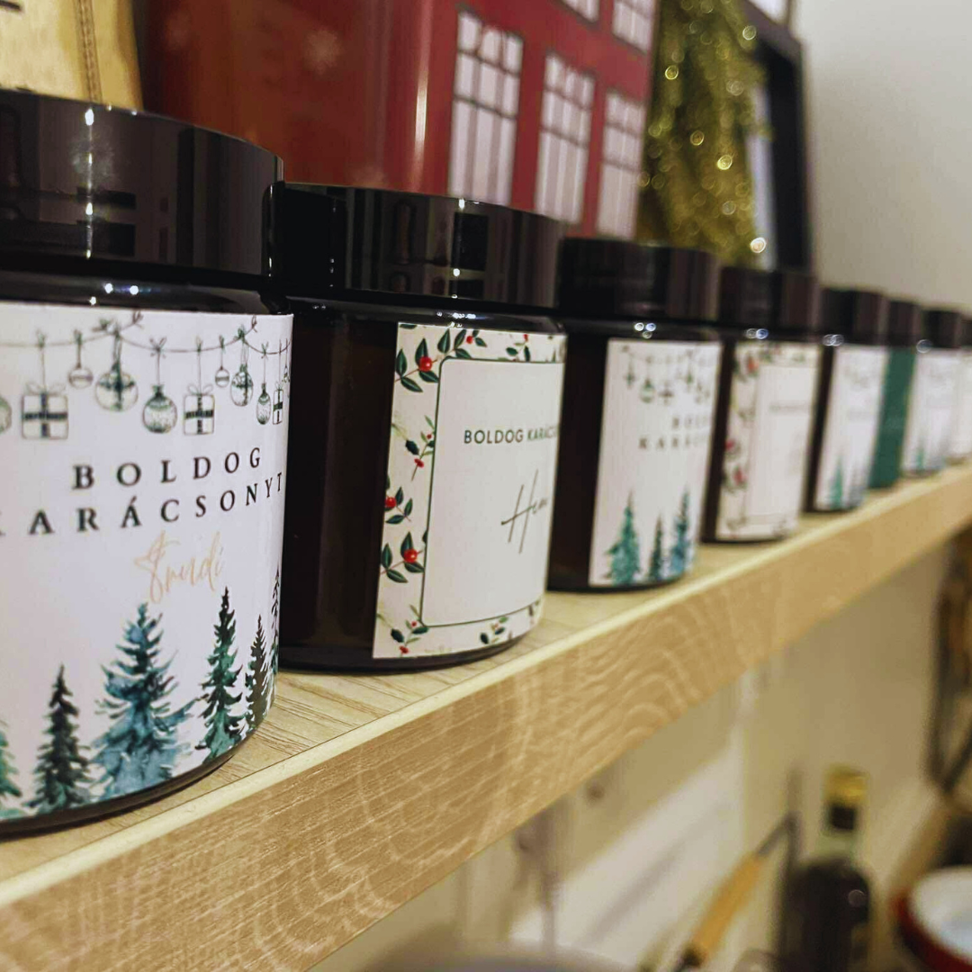 Boldog karácsonyt - személyre szabható gyertya (02)