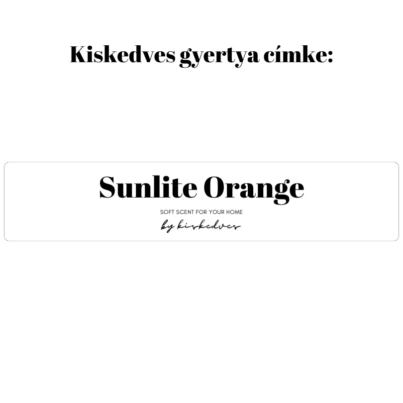 Sunlite Orange - fémtégelyben