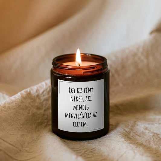 Személyre szabható gyertya barna tégelyben (közepes)
