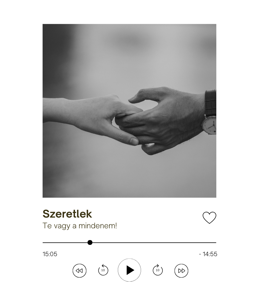 Szeretlek, te vagy a mindenem - gyertya barna tégelyben