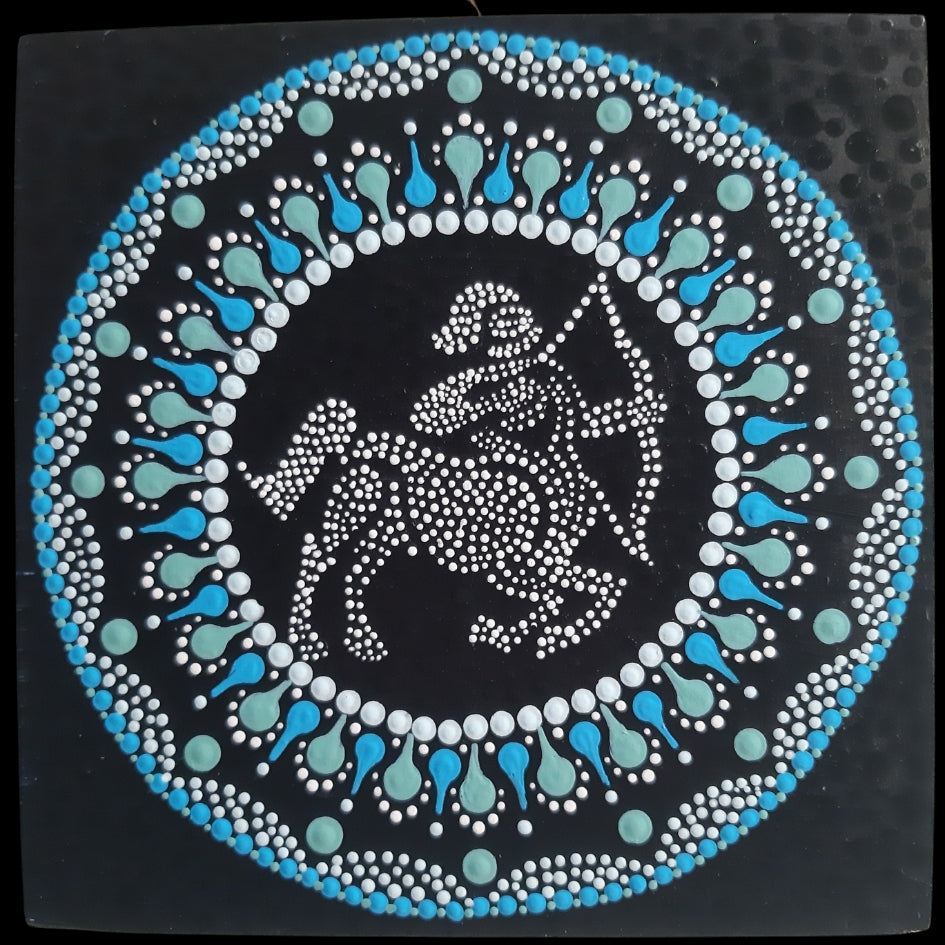 Mandala – závěsná dekorace na zeď 20×20 (10)