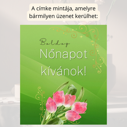 Nőnapi személyre szabható gyertya barna tégelyben (01)