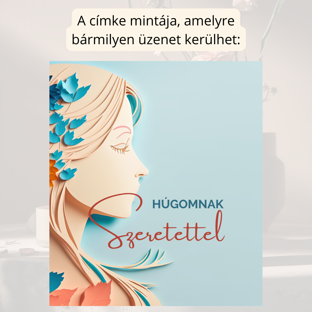 Nőnapi személyre szabható gyertya barna tégelyben (02)