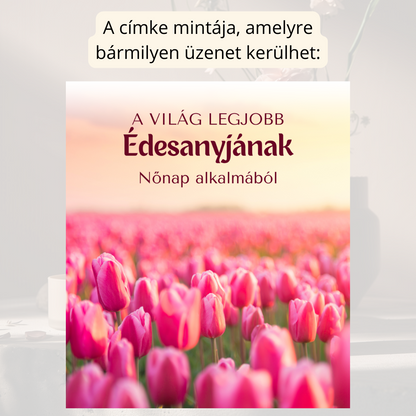 Nőnapi személyre szabható gyertya barna tégelyben (03)