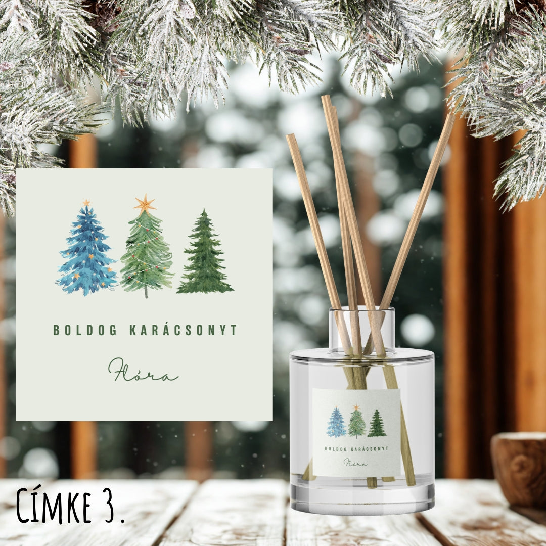 Karácsonyi pálcás illatdiffúzor - személyre szabható