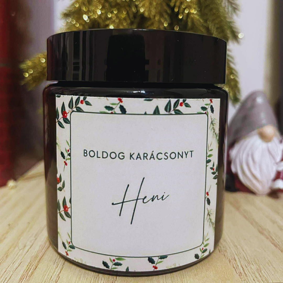 Boldog karácsonyt - személyre szabható gyertya (06)