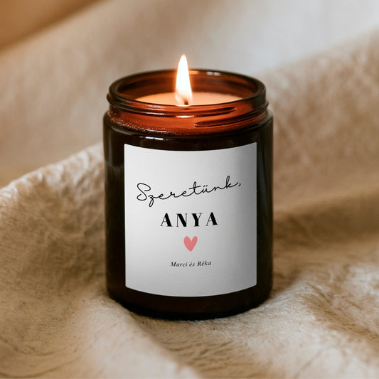 Szeretünk anya - gyertya