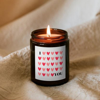 I ❤️ YOU - gyertya barna tégelyben