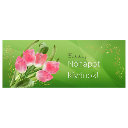 Nőnapi személyre szabható gyertya fekete fémtégelyben (01)