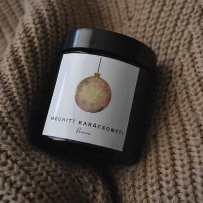 Boldog karácsonyt - személyre szabható gyertya (04)